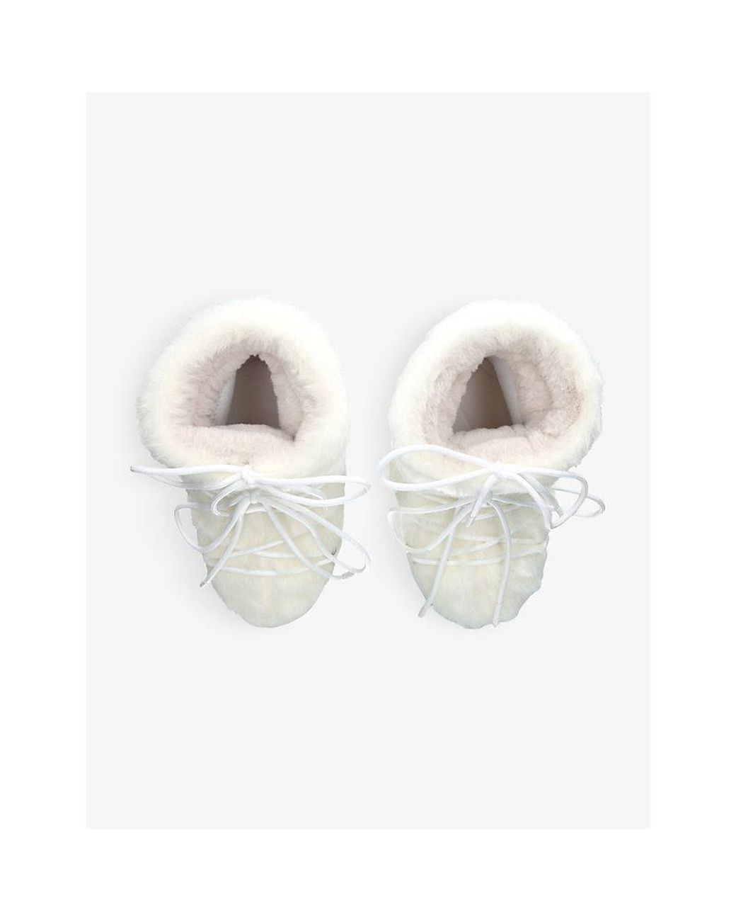 Moon Boot White Icon Low Faux-Fur And Leather Snow Boots
