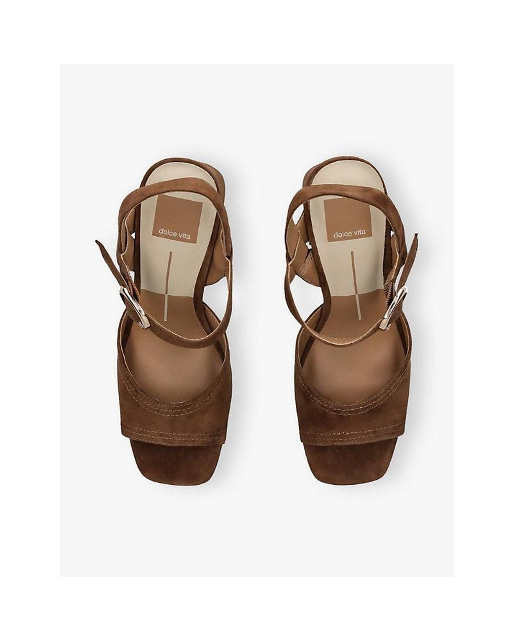 Dolce Vita Brown Fatima Suede Heeled Sandals