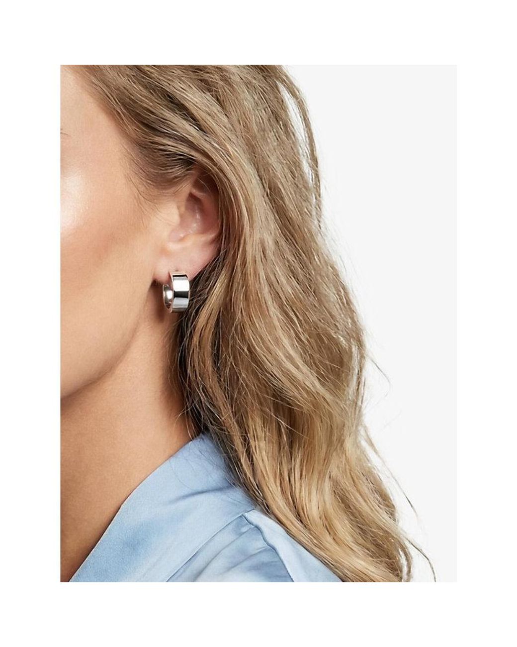 Sif Jakobs Metallic Como Rhodium-Plated Sterling Hoop Earrings