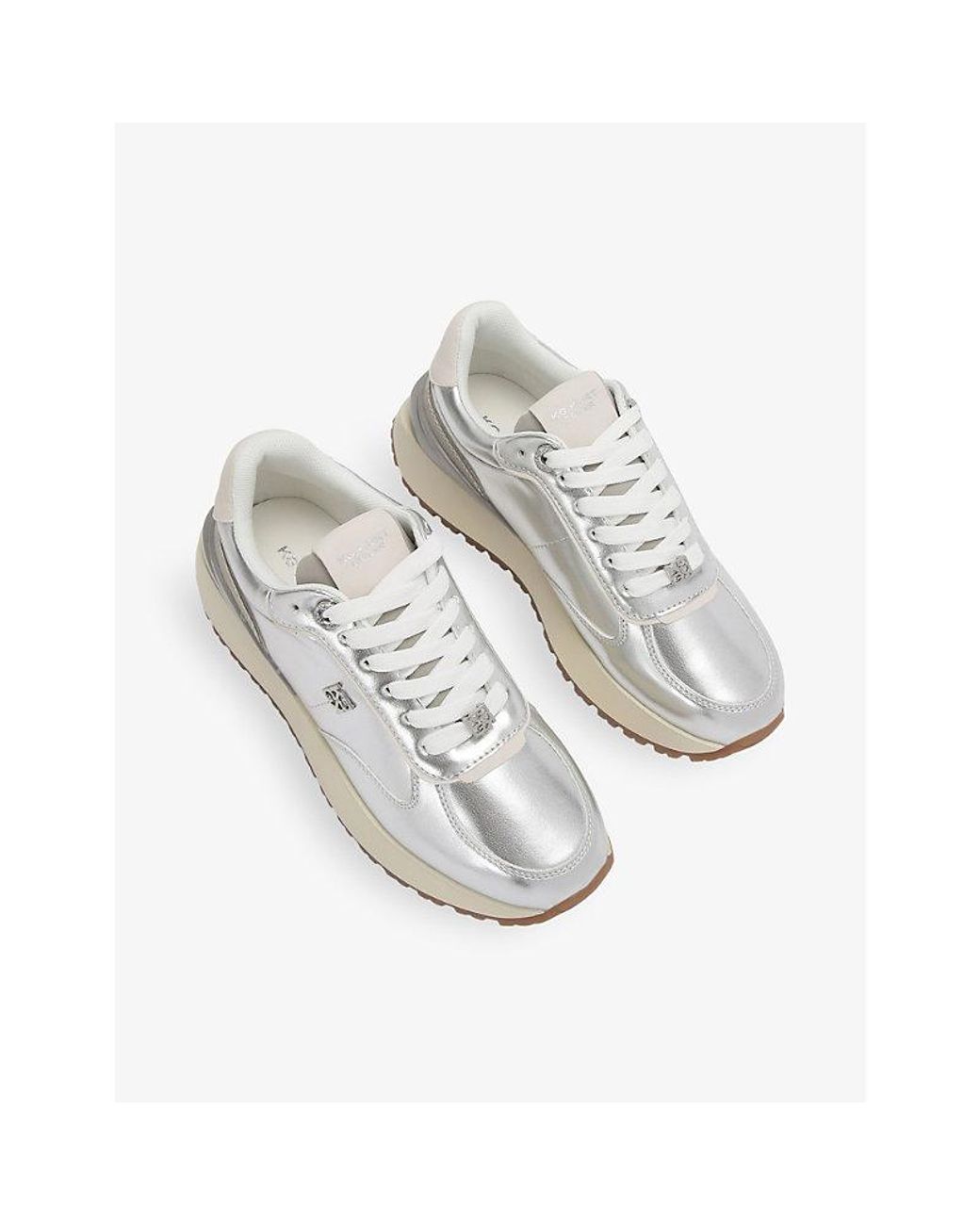 KG by Kurt Geiger Louisa Logo-Badge Faux-Leather Low-Top Trainers