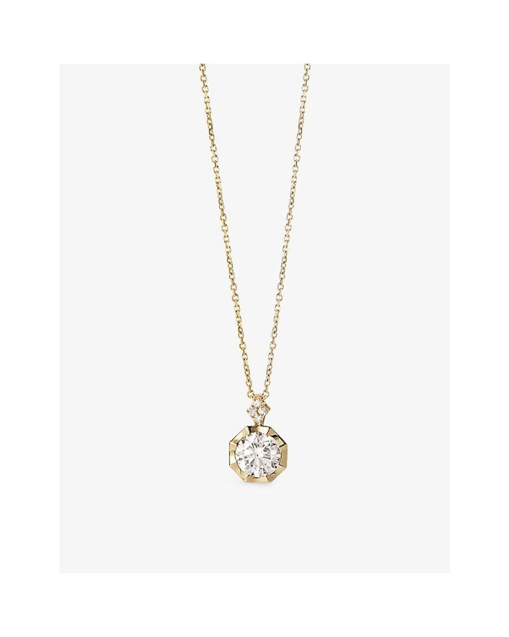 Astley Clarke Metallic Large Solitaire Diamond Pendant Necklace
