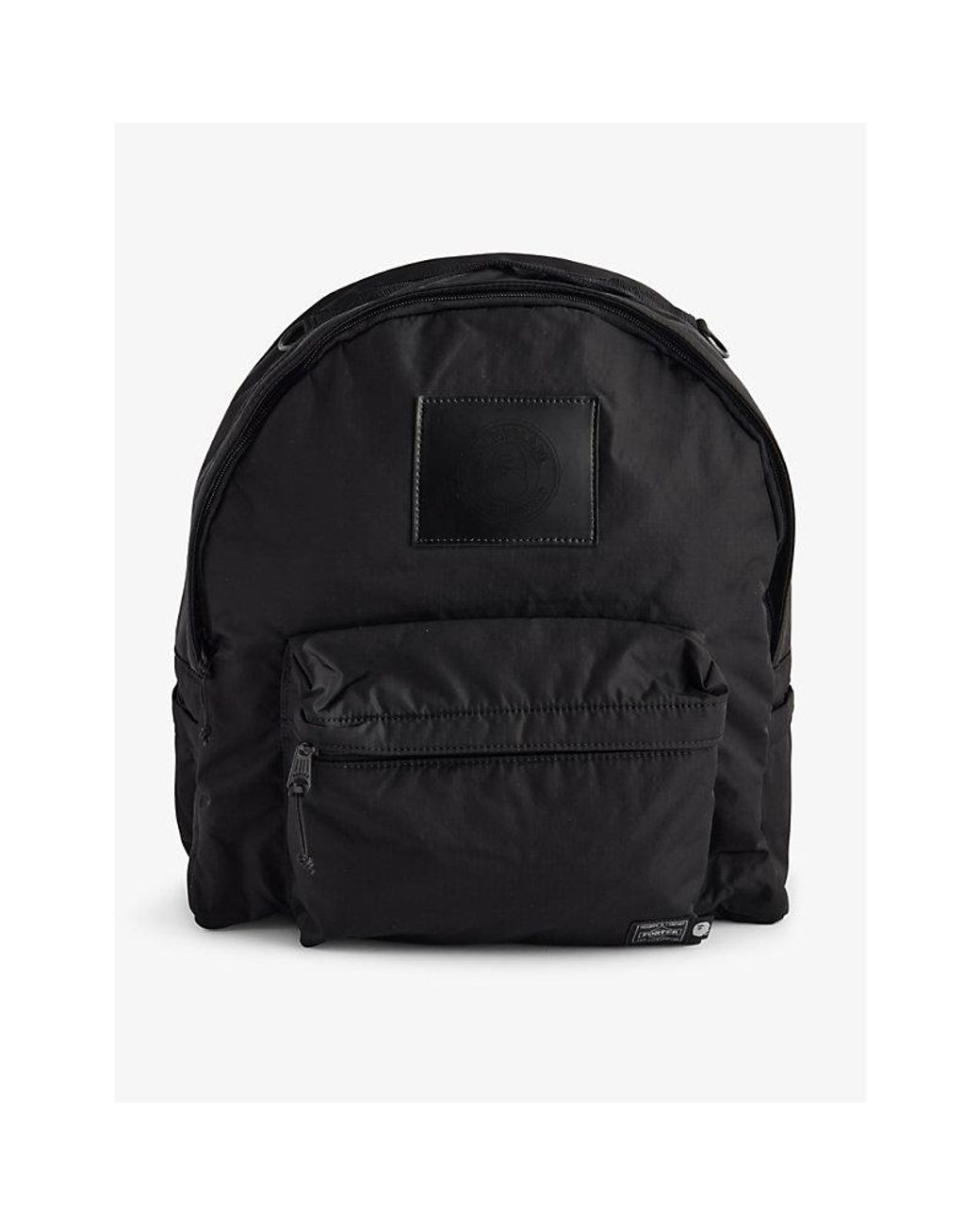 A Bathing Ape X Porter Logo-patch Woven Backpack in Black for Men