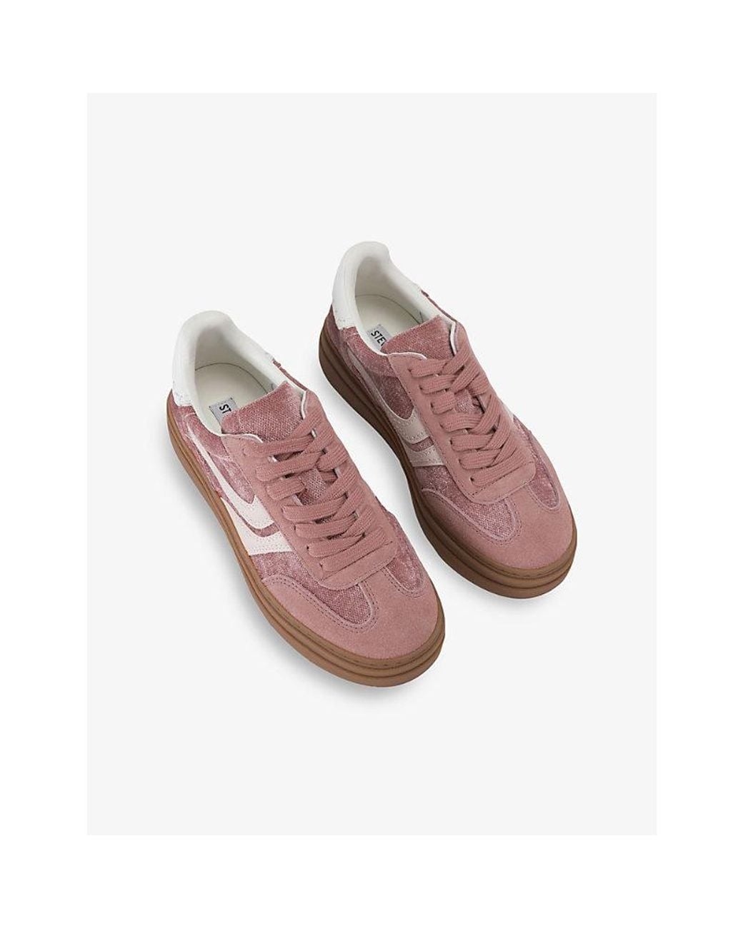 Steve Madden Pink Dodge Suede Trainers