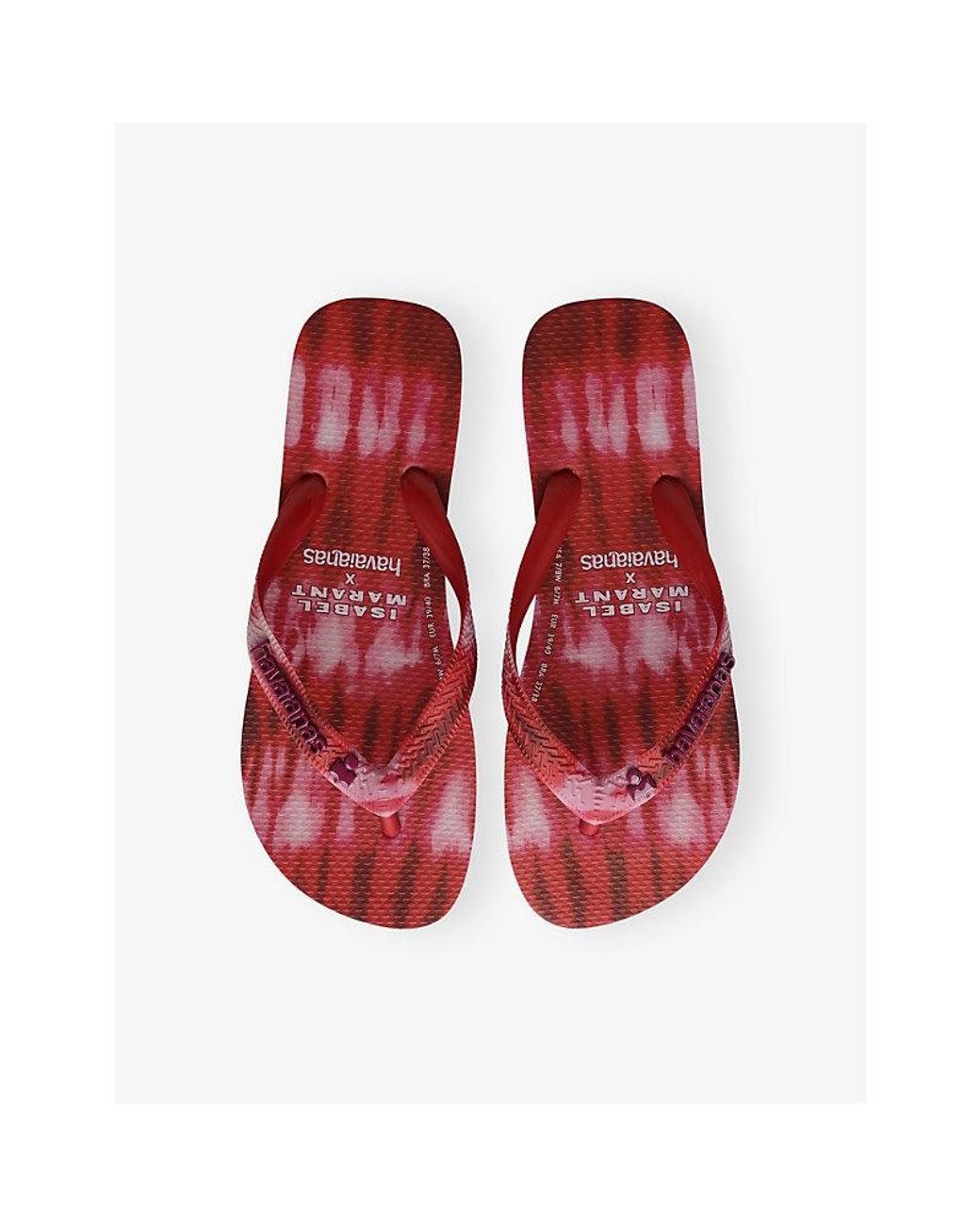 Havaianas Red Havanias X Isabel Marant Printed Rubber Sandals