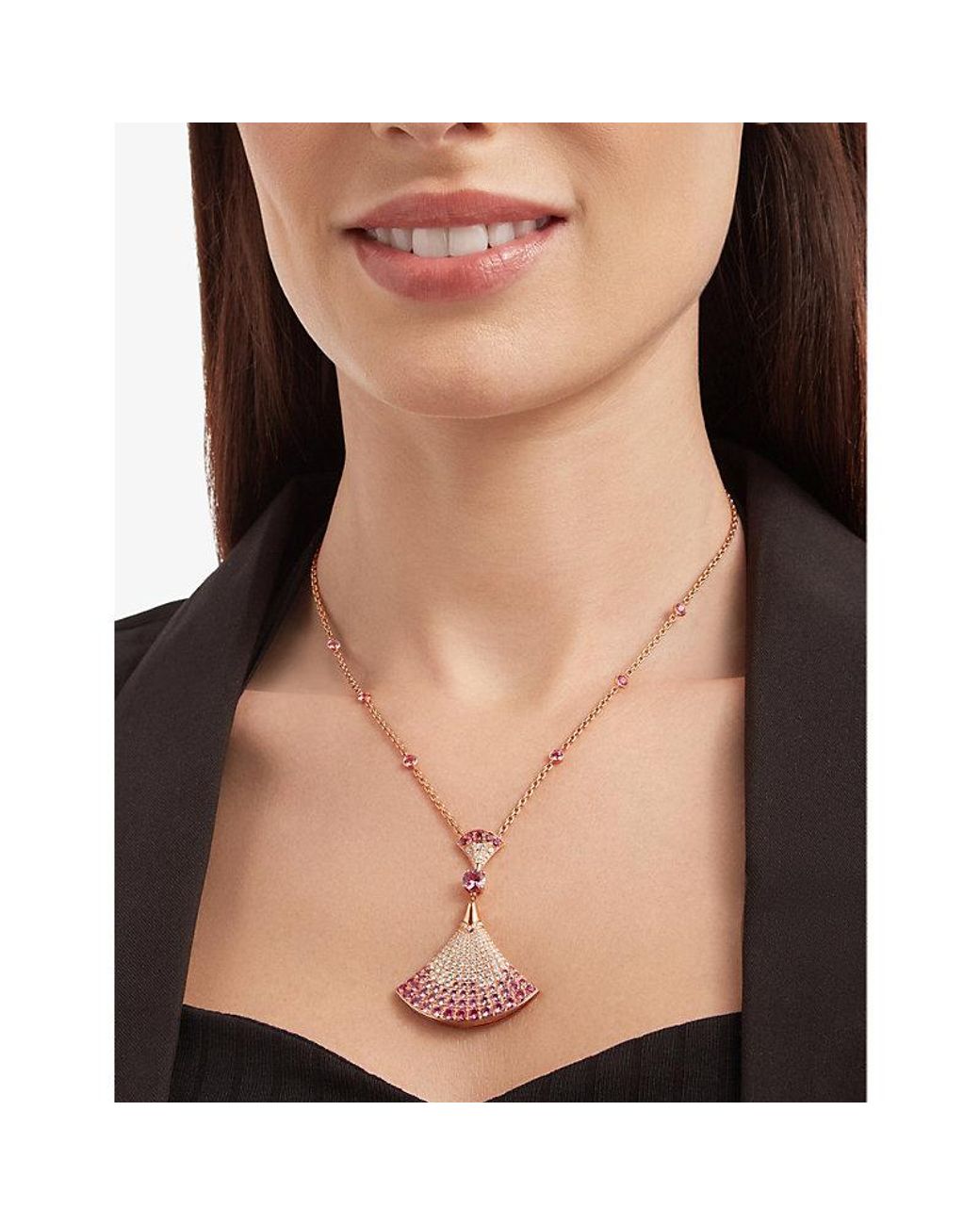 Bvlgari pink necklace discount