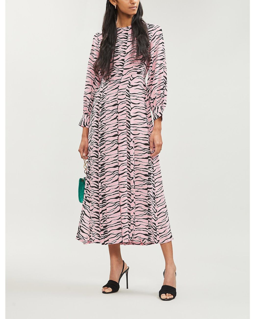 tiger print silk robe