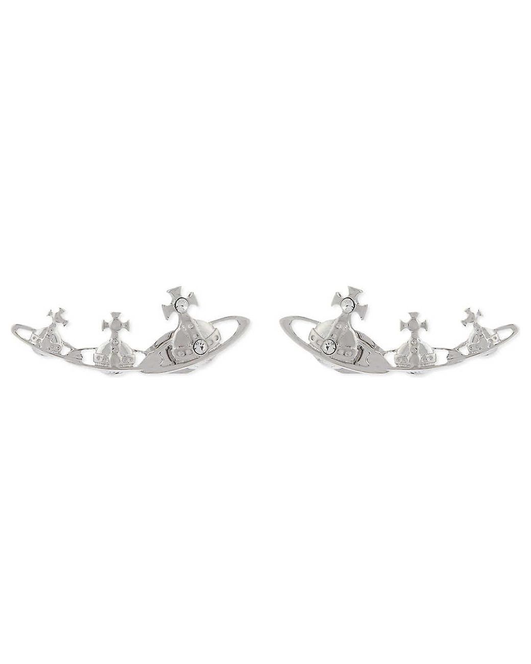 Vivienne Westwood Candy Triple Orb Stud Earrings in White Lyst
