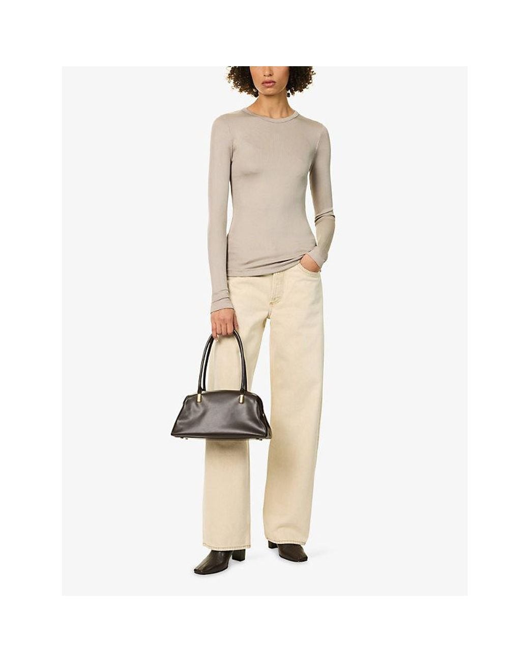 Agolde Natural Arc Wide-Leg Denim Jeans