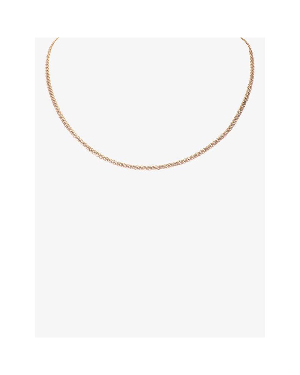 Cartier Yellow, Rose And Whitegold Triple Chain Necklace Lyst Australia