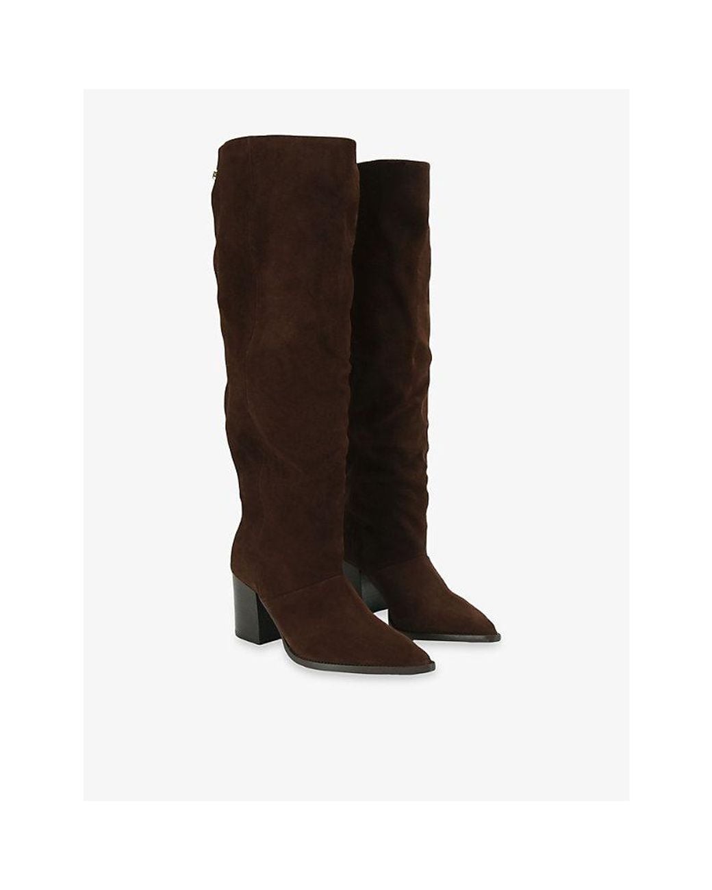 Carvela Kurt Geiger Brown Reina Heeled Suede Knee-High Boots