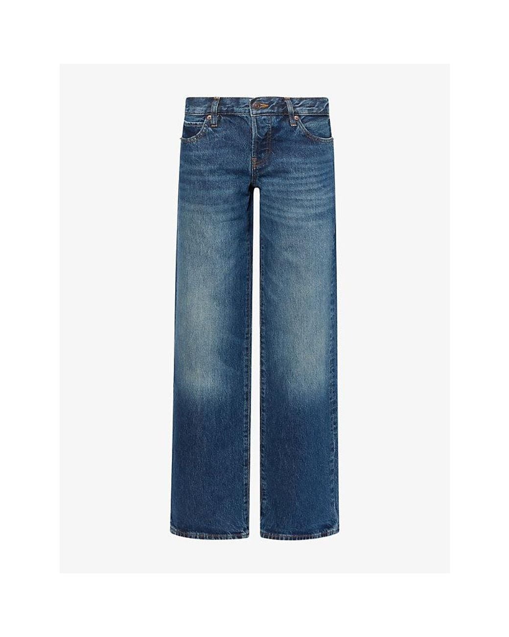 FRAME Blue The Bootcut Low-Rise Denim Jeans