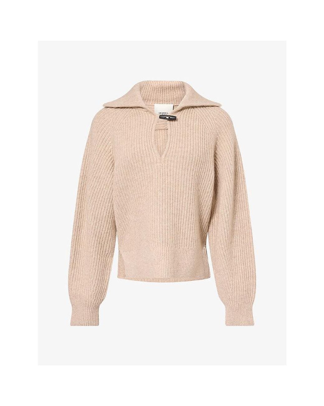 Isabel Marant Natural Miranda Toggle Wool And Cashmere Jumper