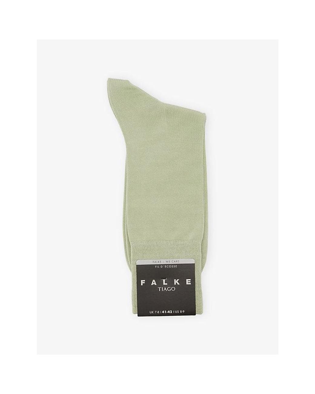 Falke Green Tiago Stretch Cotton-Blend Socks for men