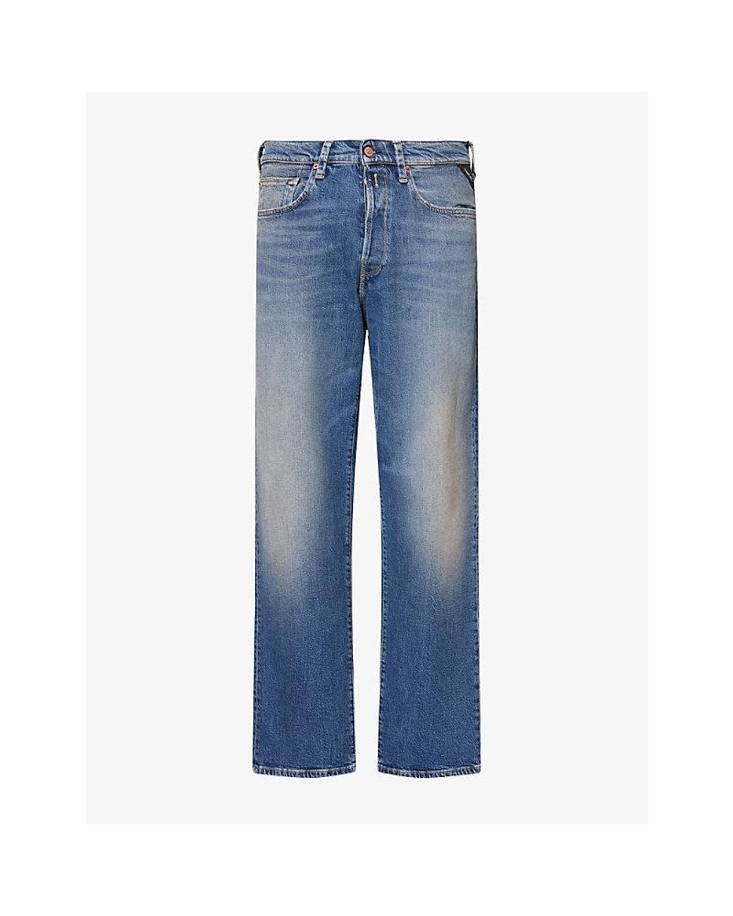 Replay Blue Bwaii Relaxed Denim Jeans for men