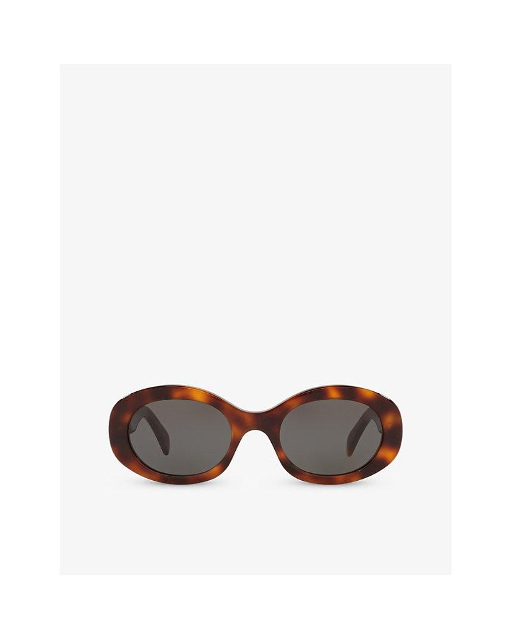 Celine Cl000312 Cl40194u Tortoiseshell Pattern Oval Frame Acetate Sunglasses In Brown Lyst 8092