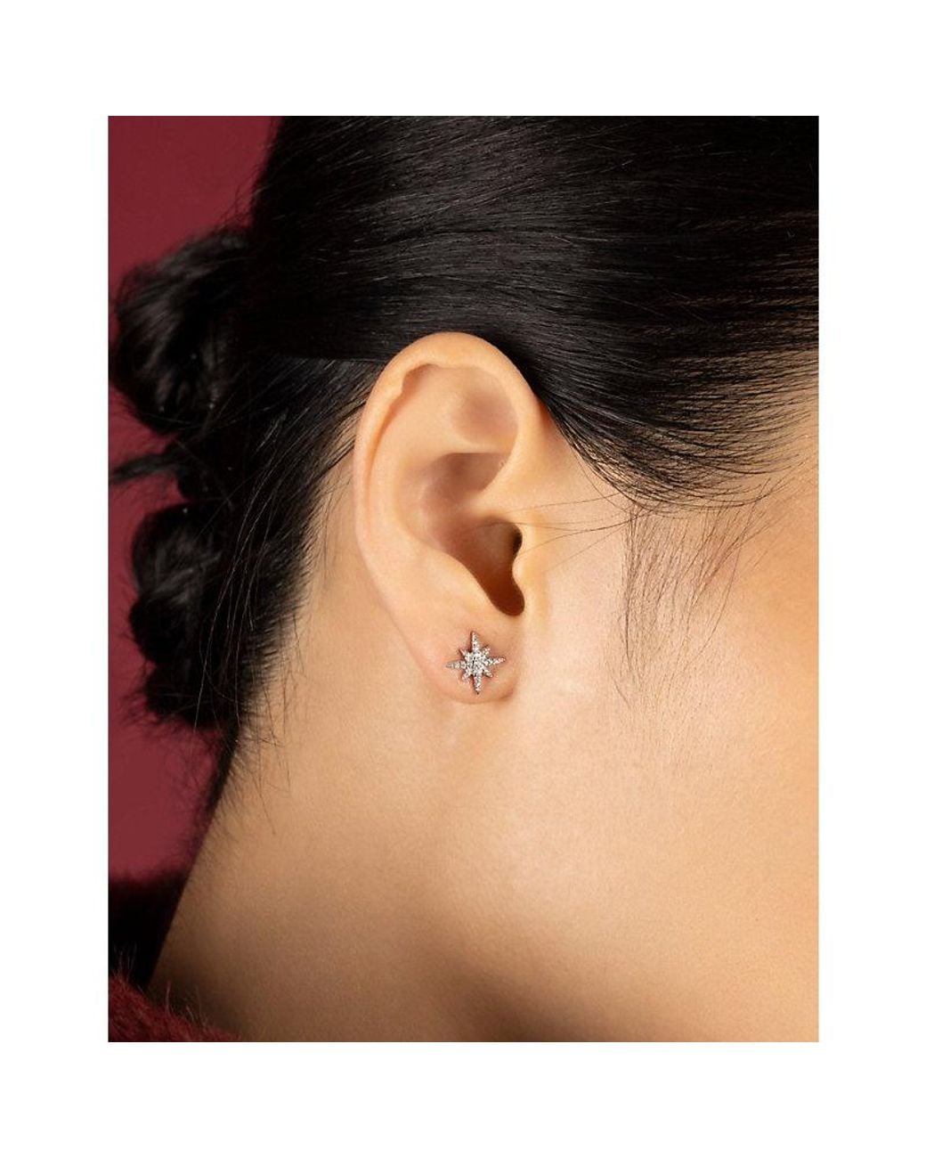 Apm Monaco White Météorites Rhodium Plated Alloy And Cubic Zirconia Earrings