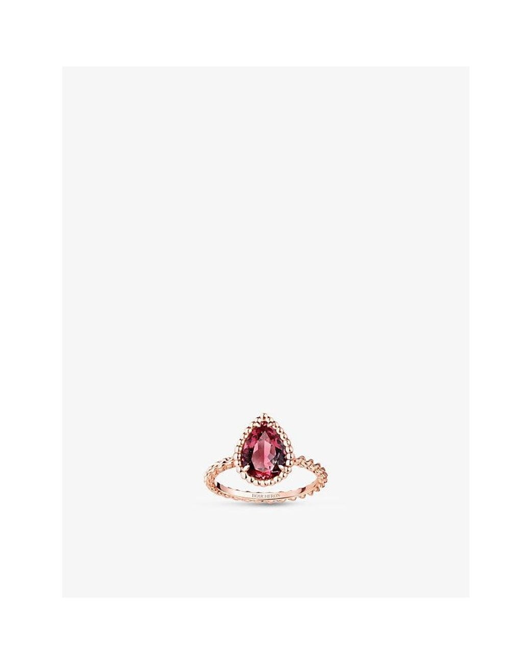 Boucheron White Serpent Bohème 18Ct- And Rhodolite Garnet Ring
