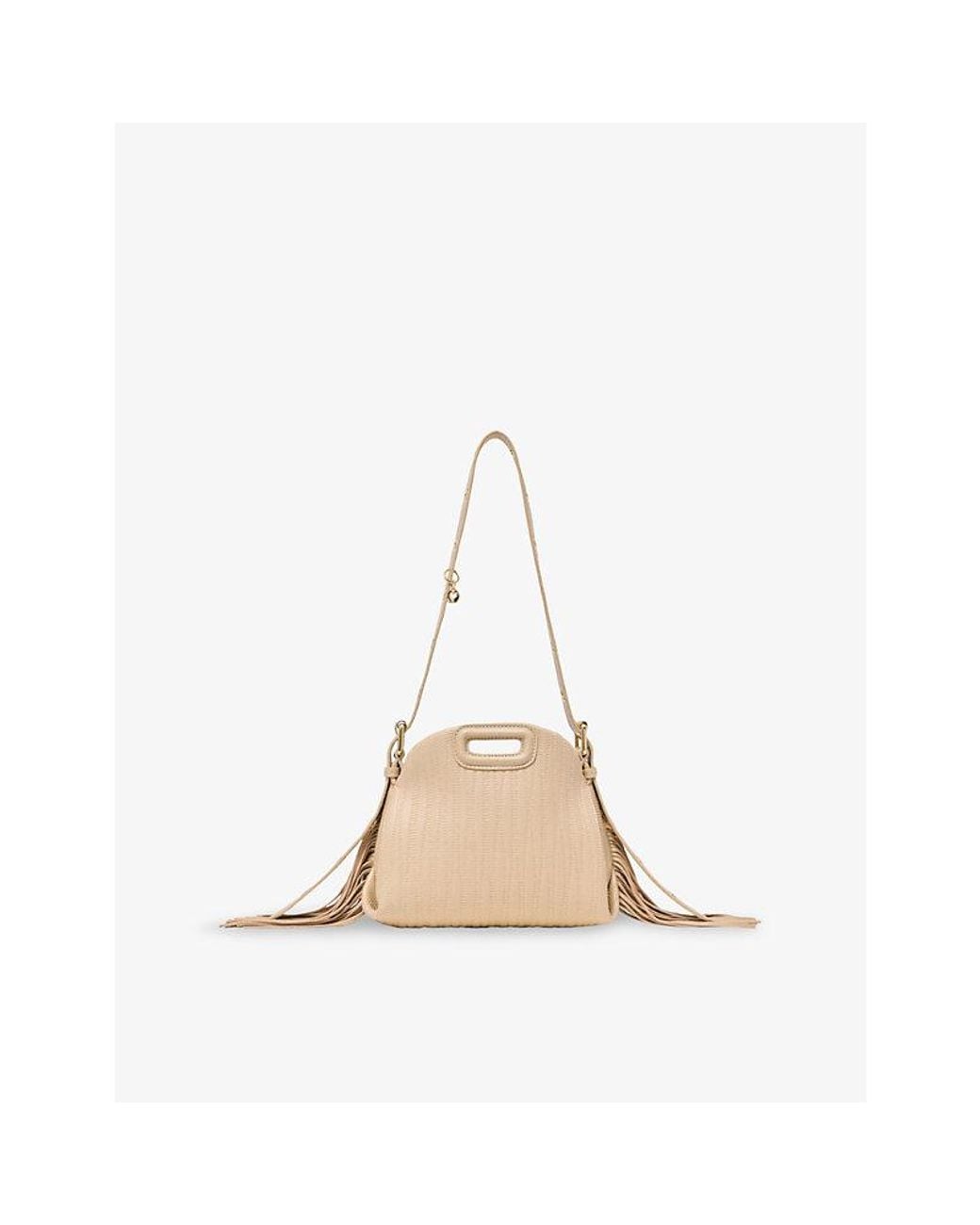 Maje Natural Miss M Mini Leather Shoulder Bag