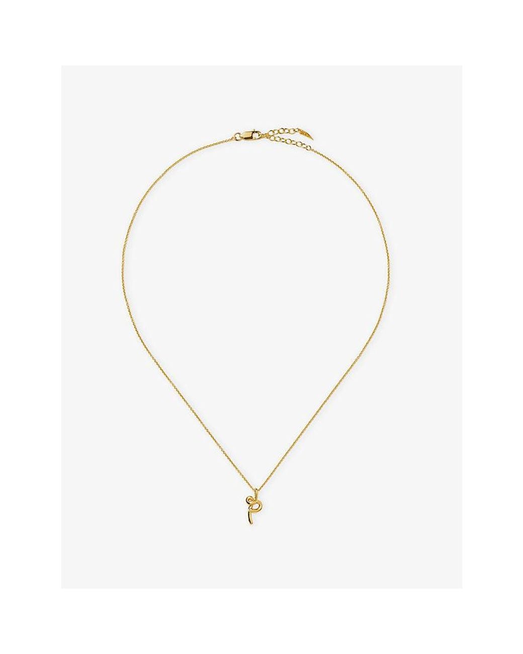 Missoma Metallic Curly Molten Mini Initial P 18Ct Vermeil Necklace