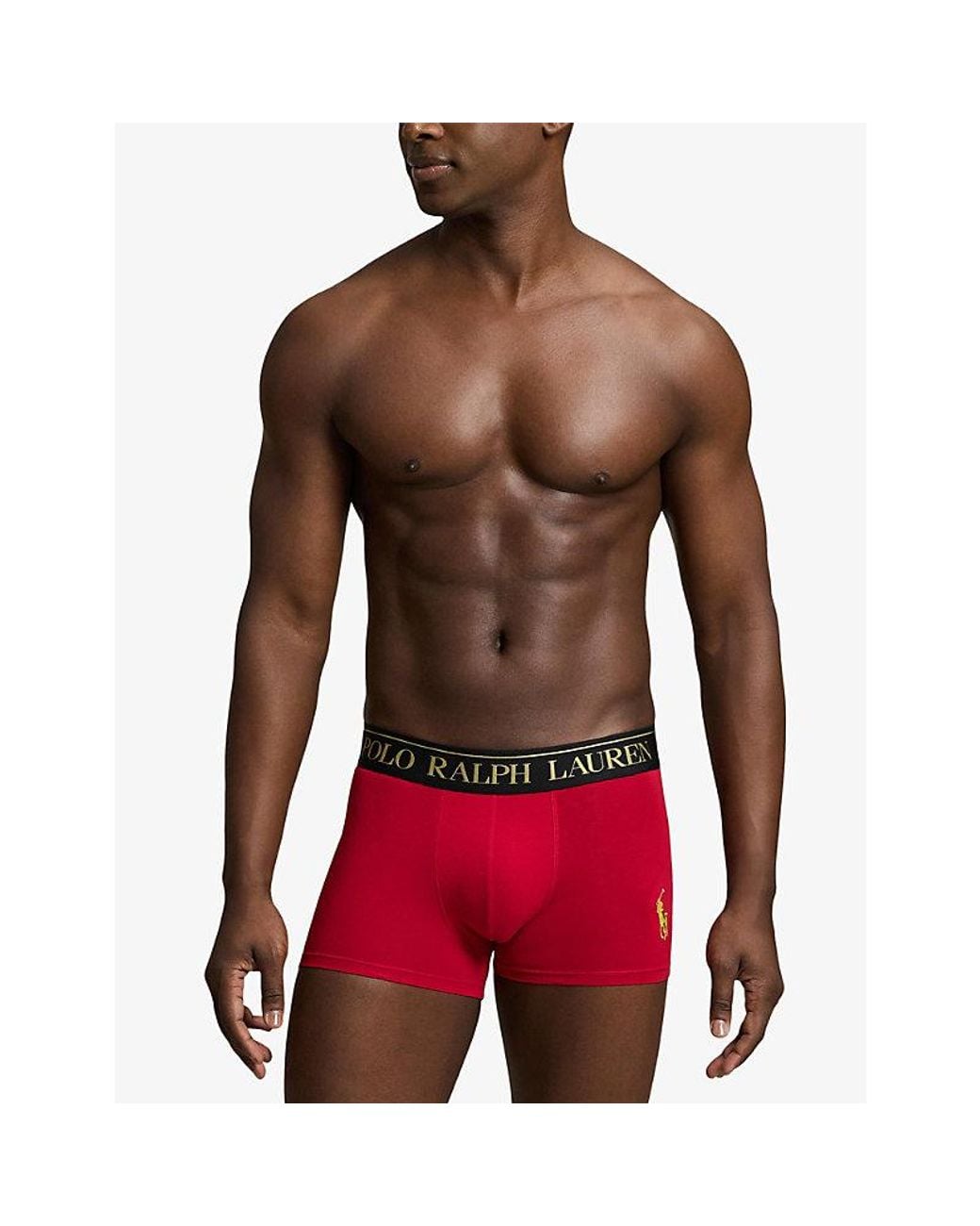 Polo Ralph Lauren Red Polo Bear Pack Of Two Jersey Trunks for men
