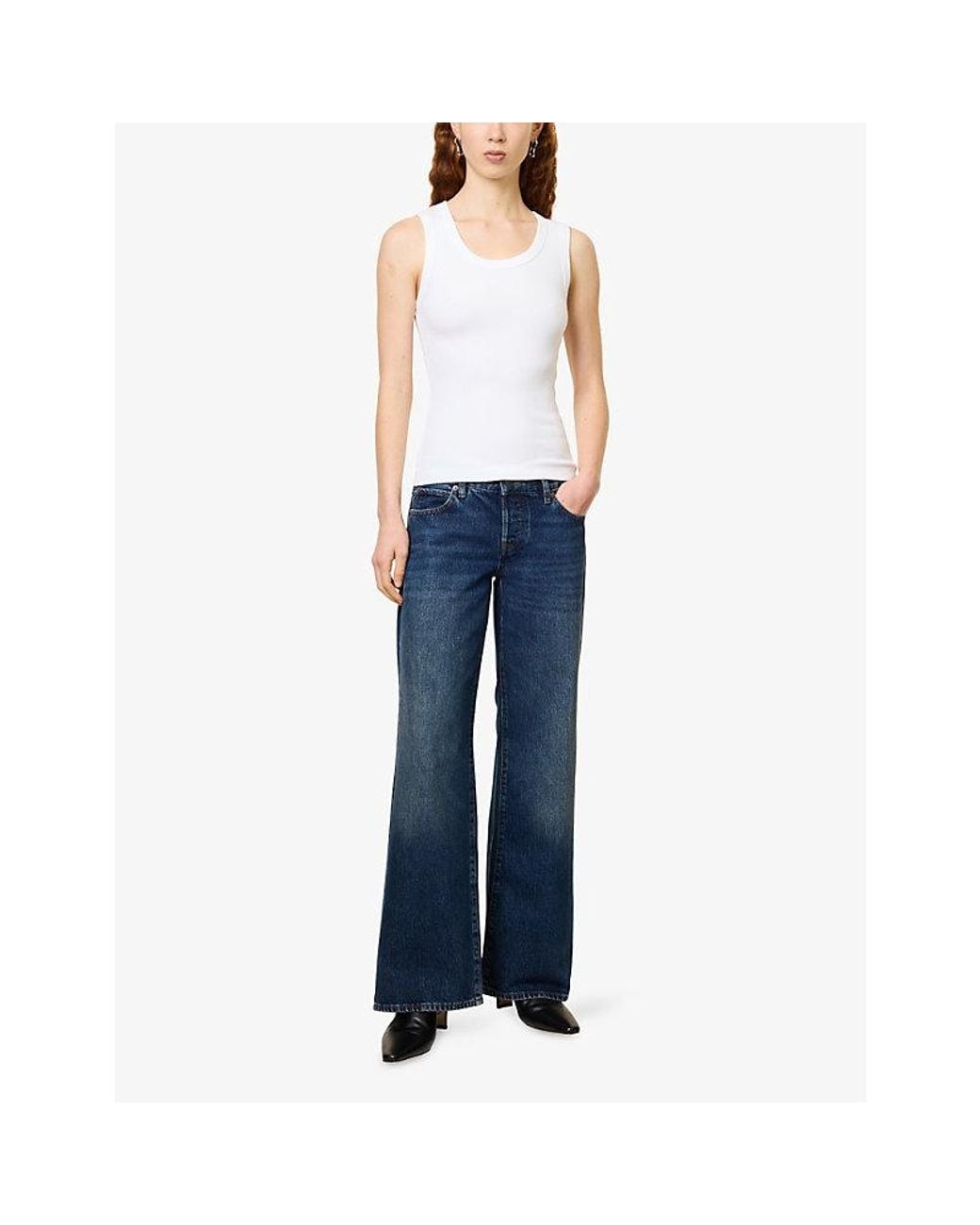 FRAME Blue Pixie Bootcut Low-Rise Denim Jeans