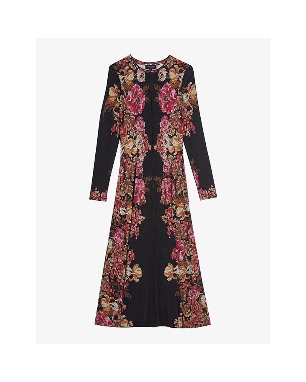 Ted baker black embroidered dress top