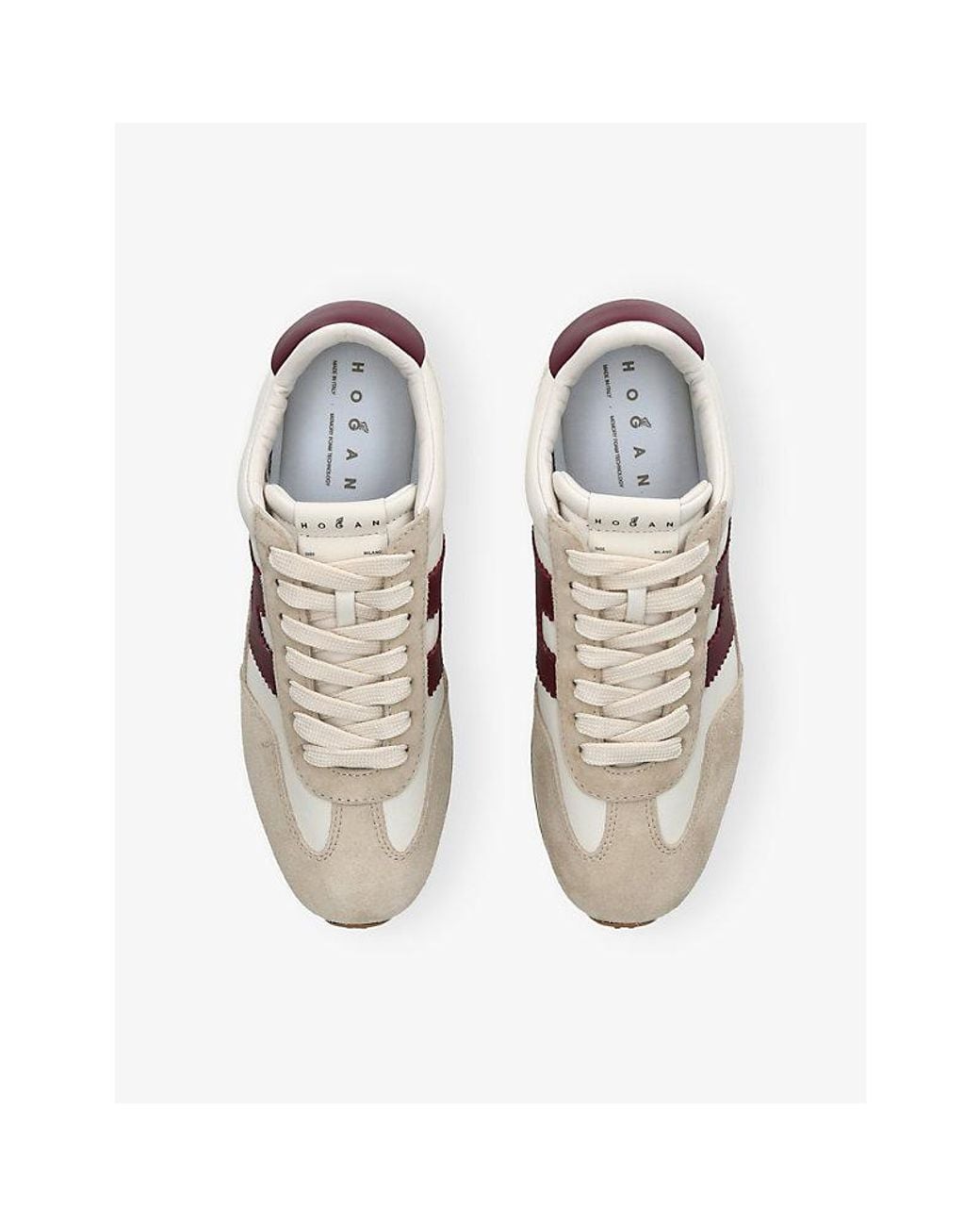 Hogan White H727 Leather And Suede Trainers