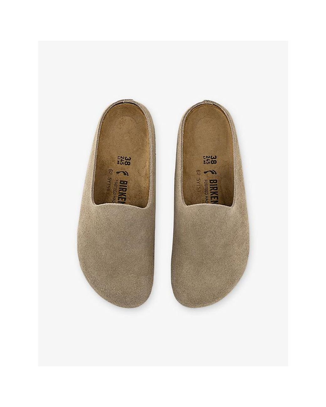 Birkenstock White Amsterdam Wrapped Suede Clogs