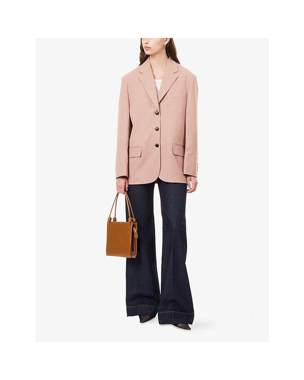 ME+EM Pink Icon Oversized Woven Blazer