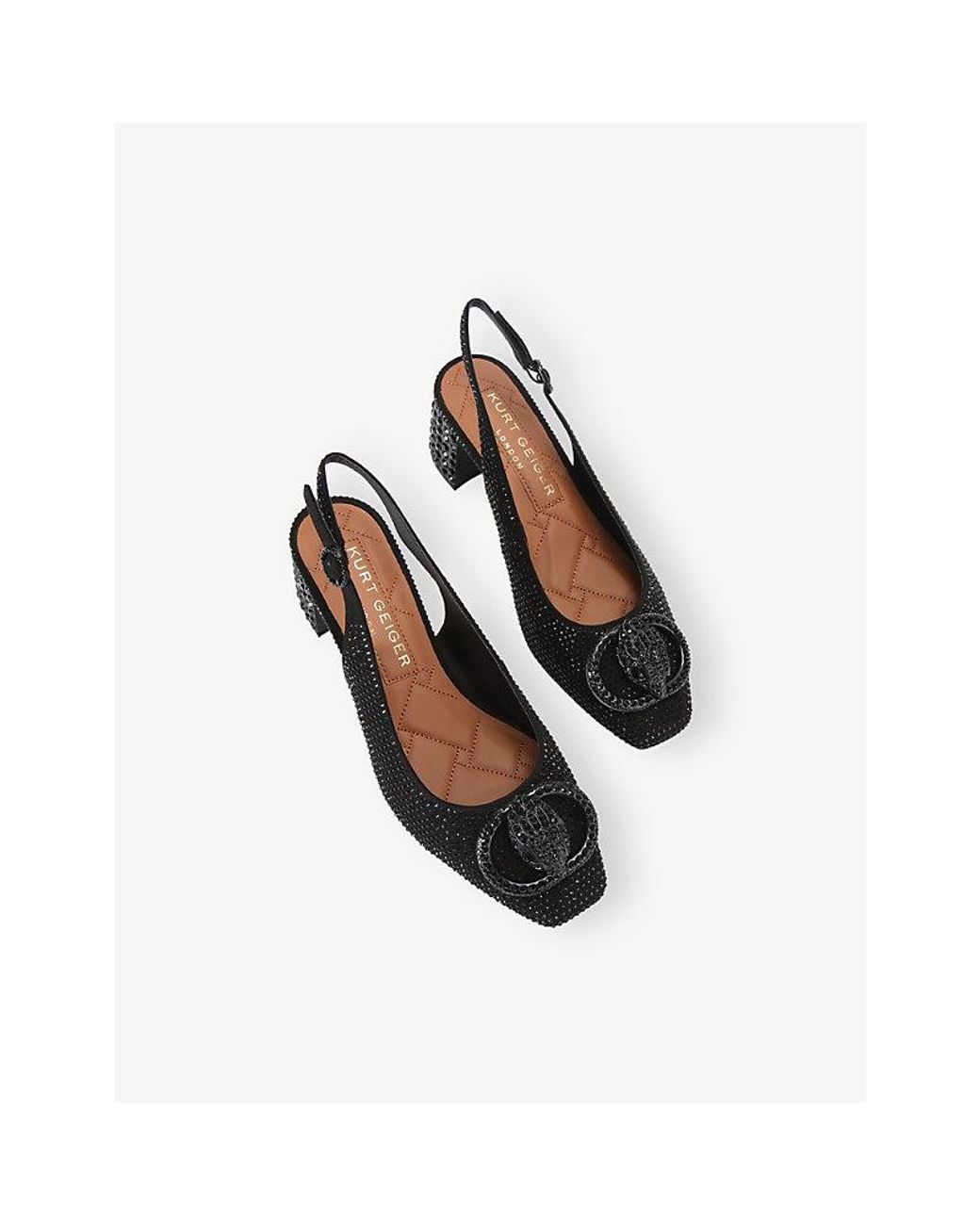 Kurt Geiger Black Chelsea Suede Slingbacks