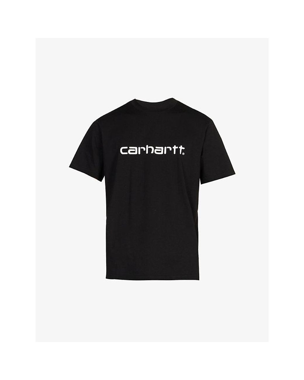 Carhartt Black Script Logo-Print Cotton-Jersey T-Shirt for men