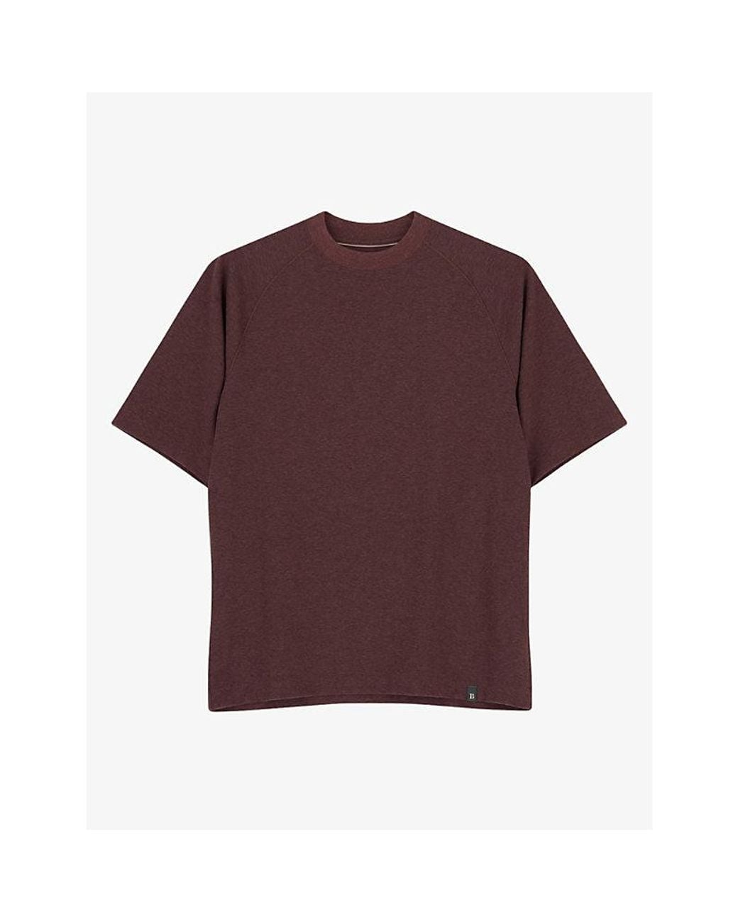 Boggi Purple Mélange B Tech Piqué-Cotton T-Shirt for men