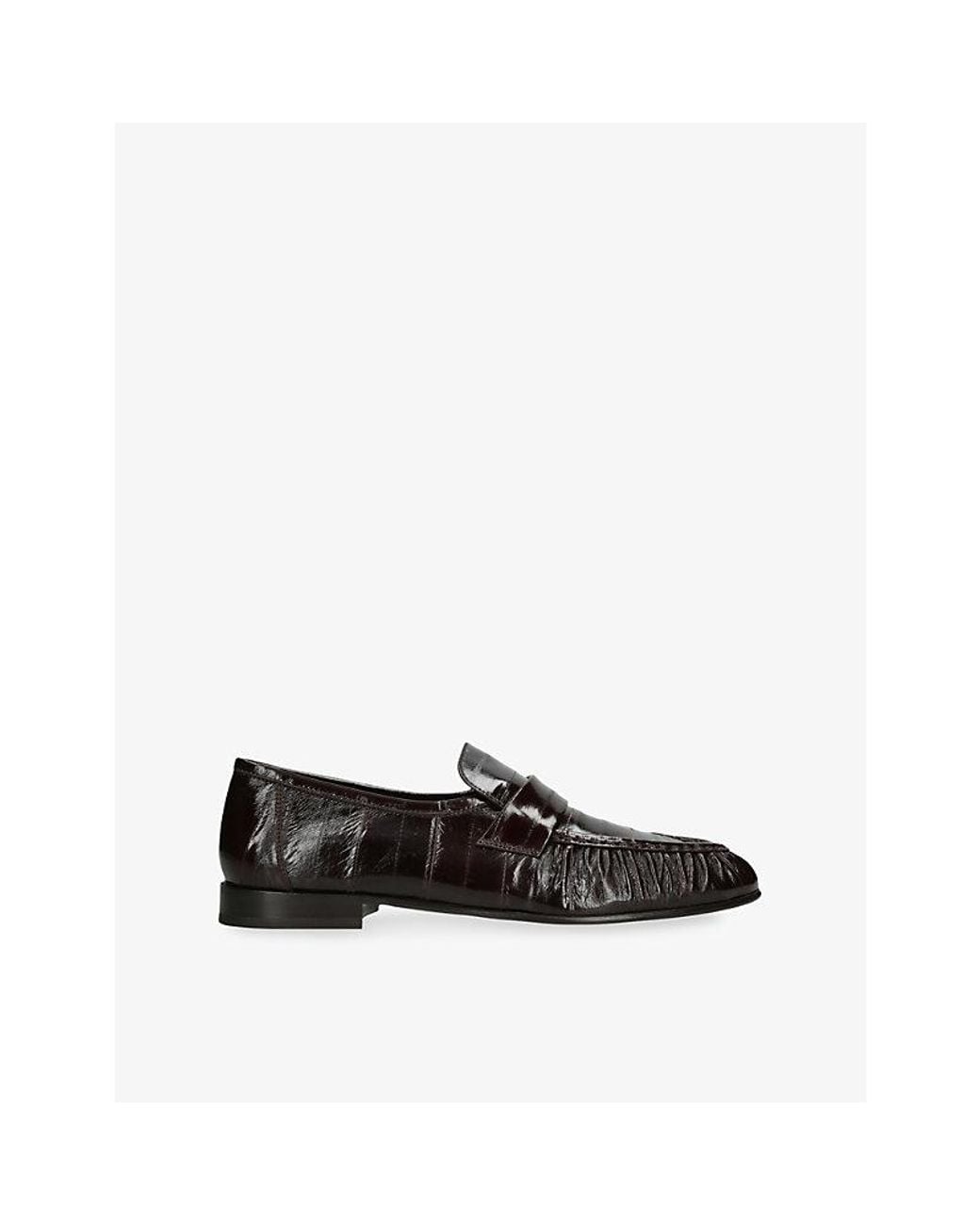 The Row Black Soft Eel Leather Loafers for men