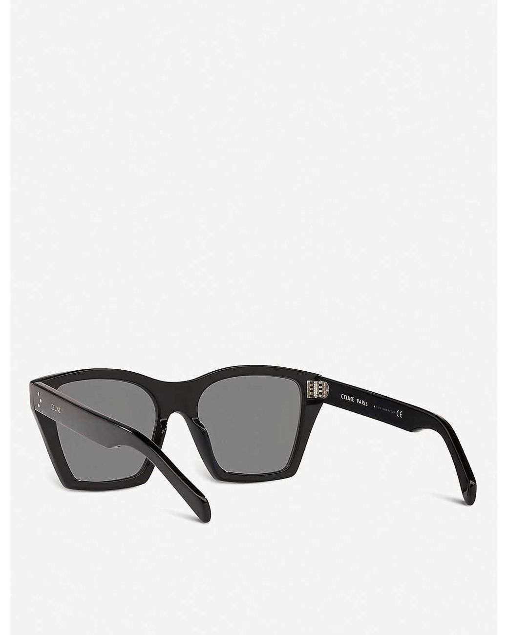 Celine Tweed Cl40090i Square-frame Acetate And Metal Sunglasses in Black -  Lyst