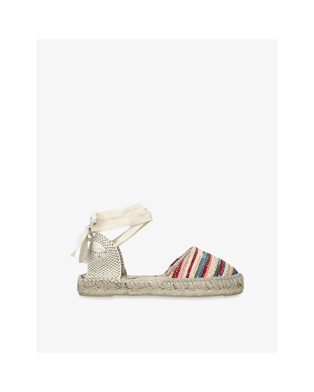 Manebí Metallic Hamptons Raffia Espadrilles
