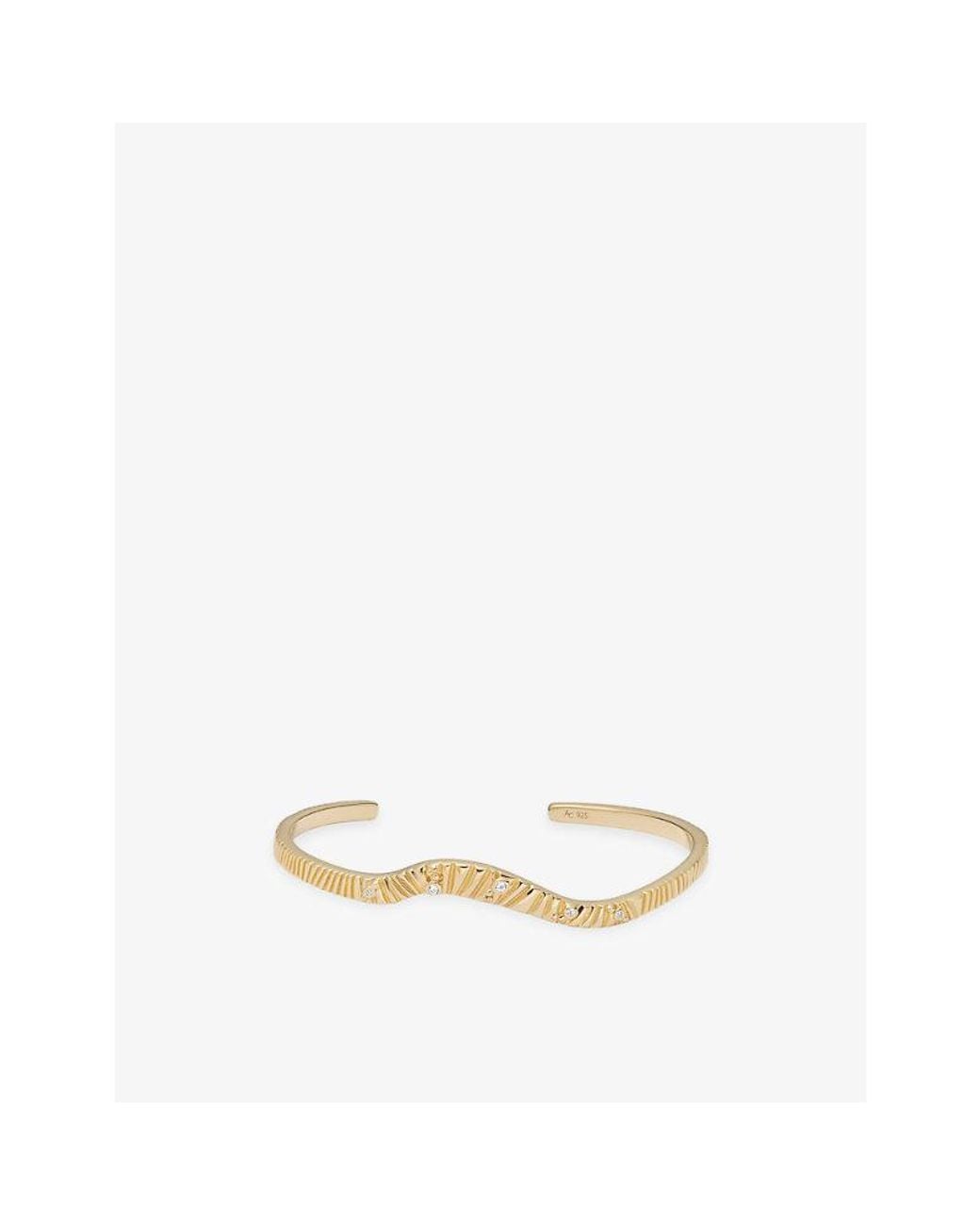 Astley Clarke Metallic Raye 18Ct-Plated Sterling- Cuff Bangle