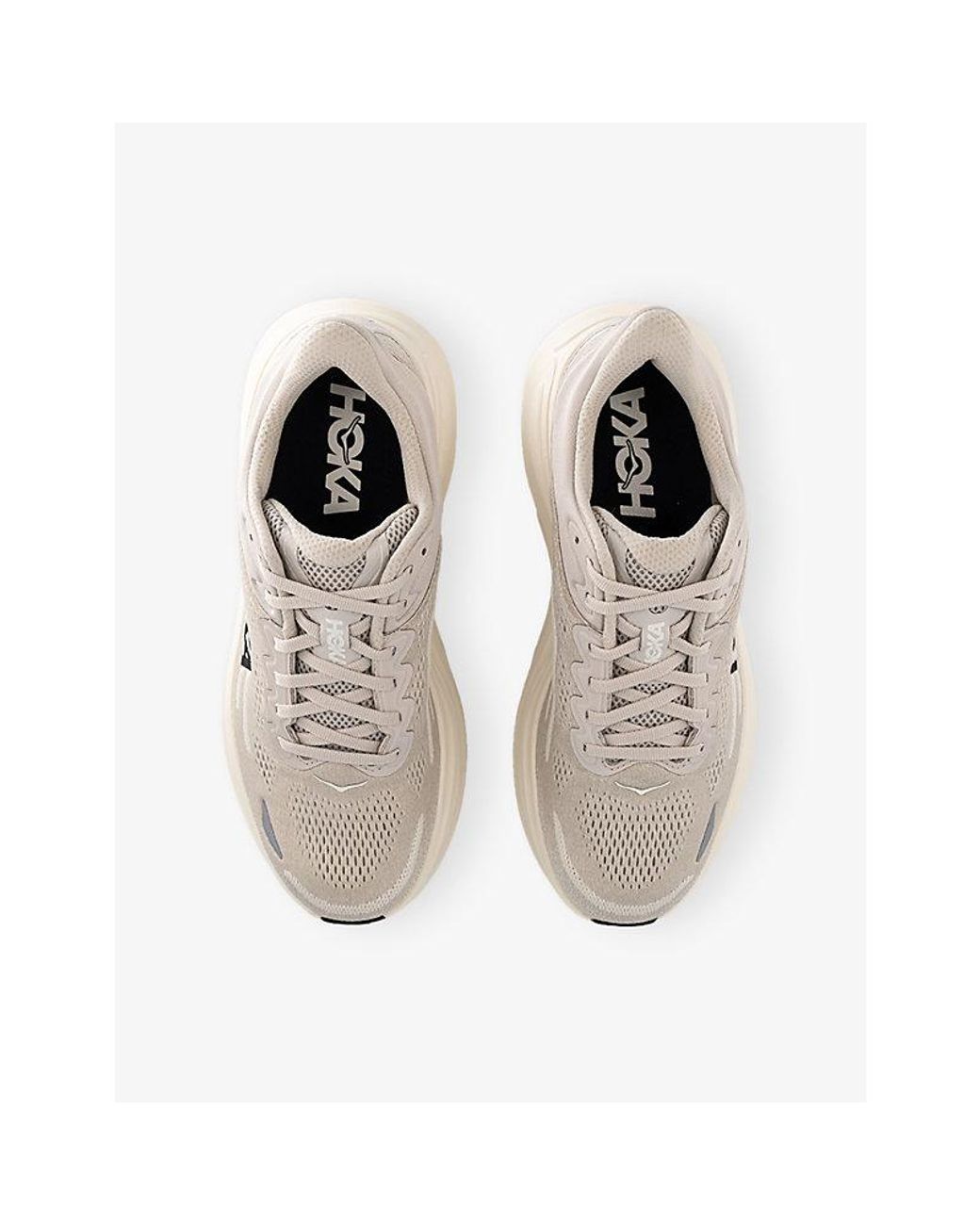 Hoka One One White Bondi 9 Running Shoes for men
