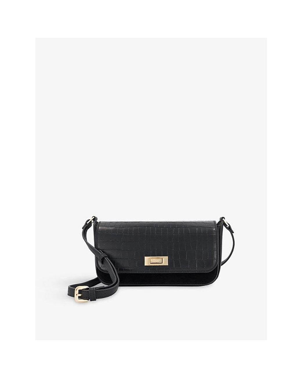 Dune Black Discreet Leather Cross-Body Bag