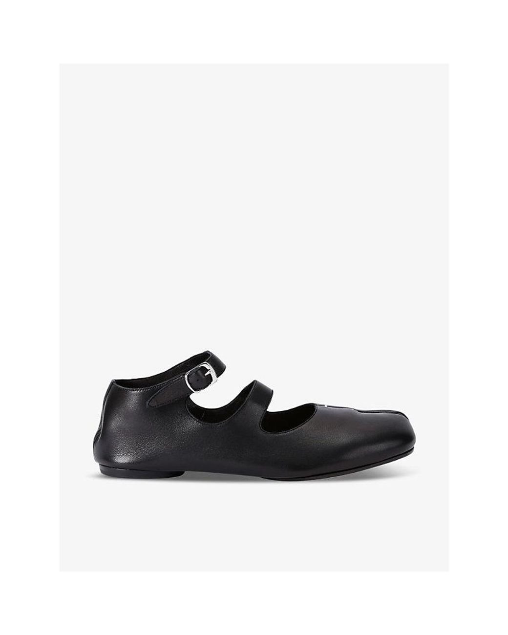 Maison Margiela Tabi Double-Strap Leather Ballet Flats in