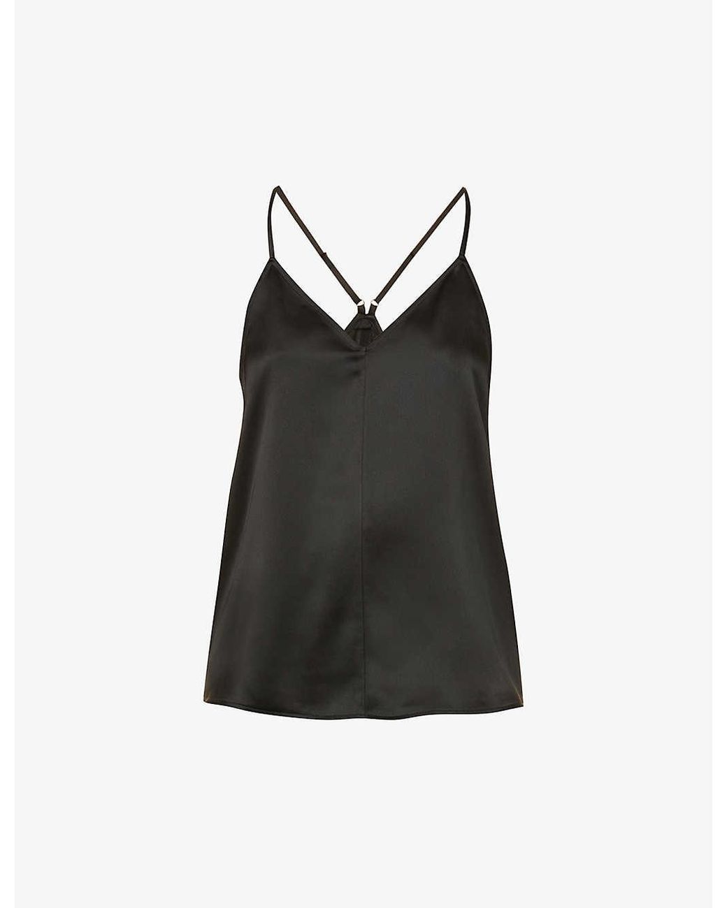 v neck a line black dress
