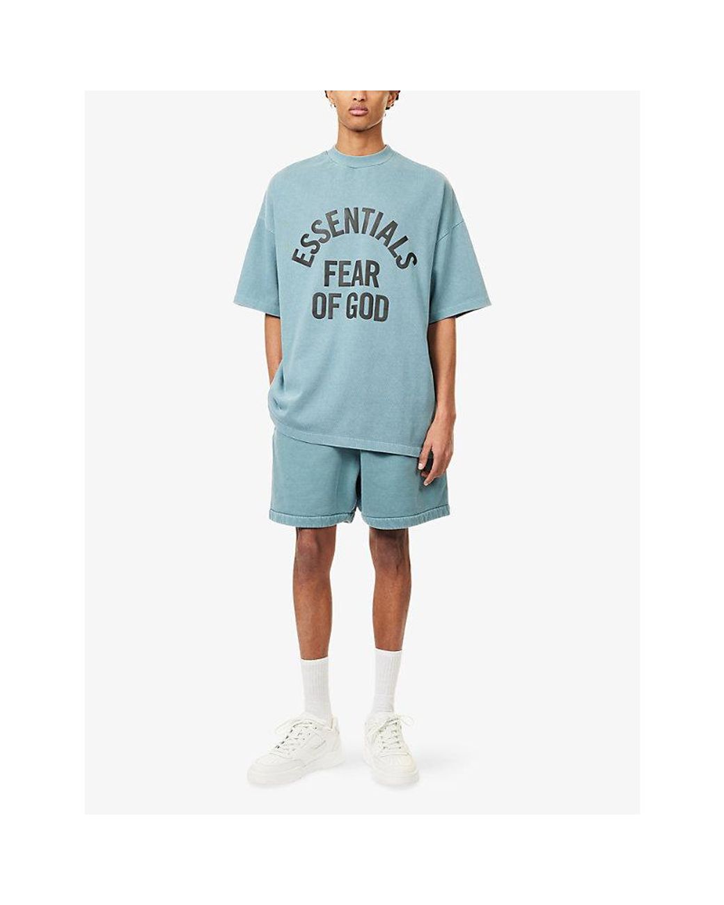 Fear Of God Blue Campus '90S Brand-Print Cotton-Jersey T-Shirt for men