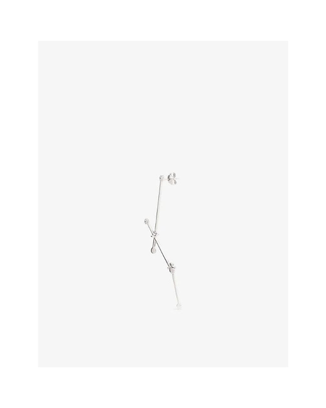 La Maison Du Couturier White Myriam Soseilos Kizuna Sterling- Earrings