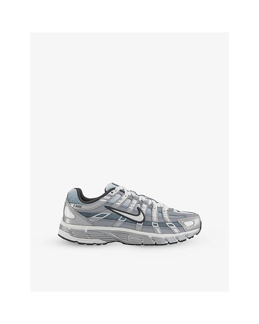 Nike Gray P-6000 Woven And Leather Low-Top Trainers for men
