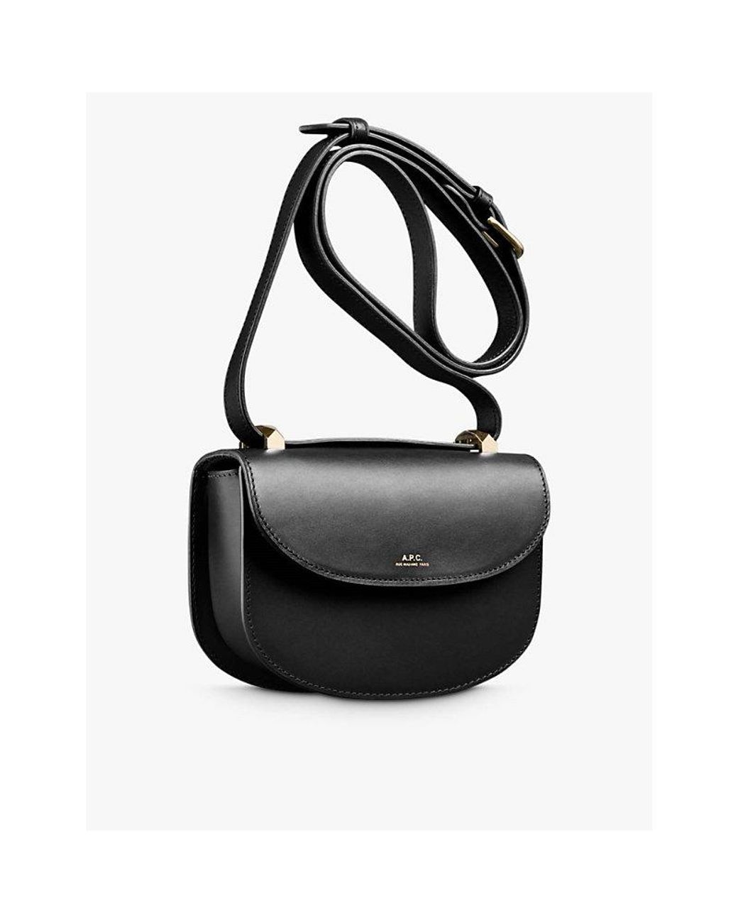 A.P.C. Genève Mini Leather Cross-body Bag in Black | Lyst Canada