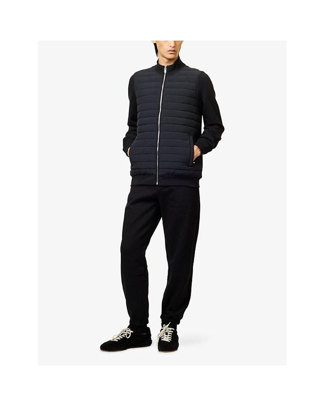 Arne Blue Hybrid Quilted Woven Jacket for men