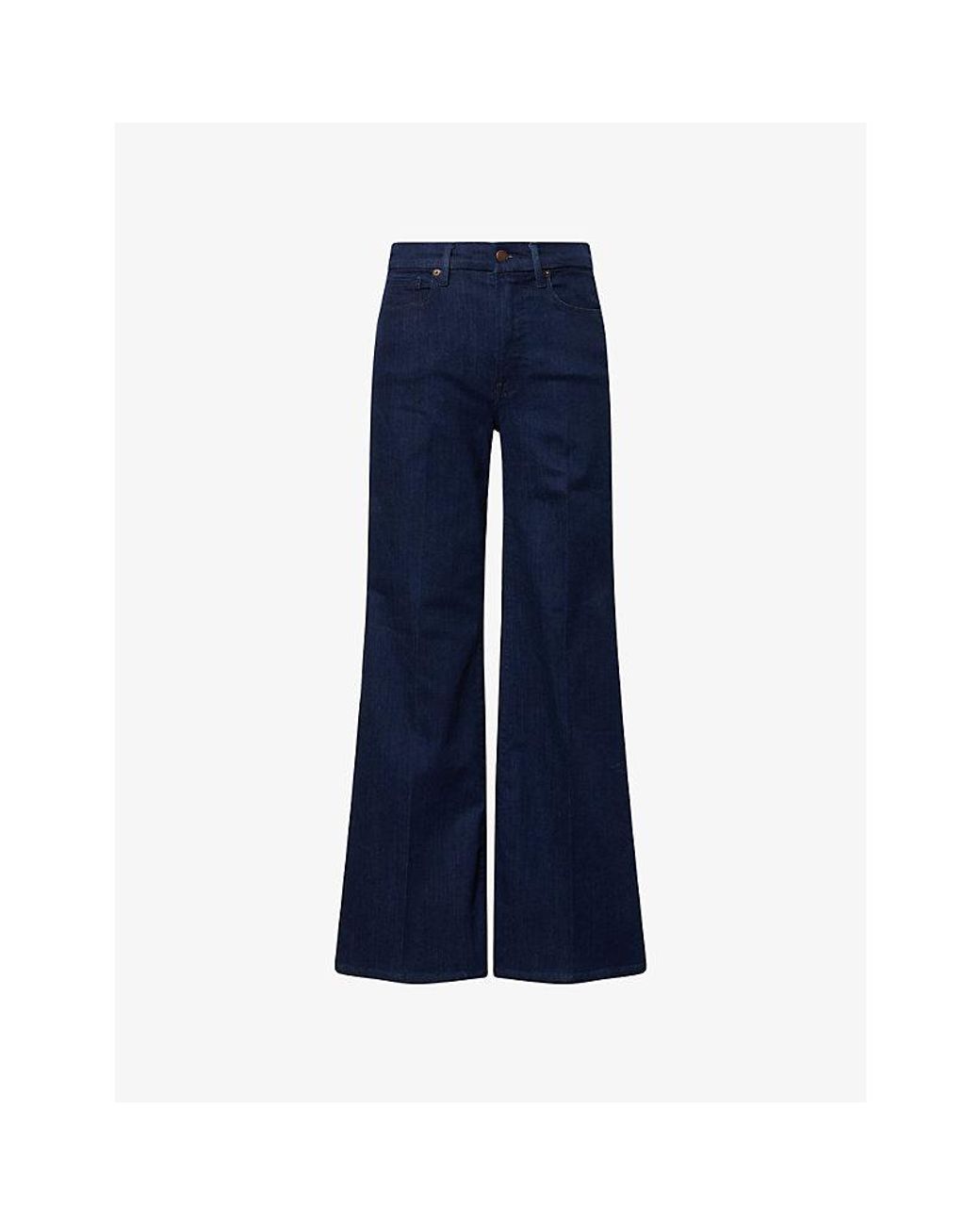 GOOD AMERICAN Blue Good Waist Palazzo Stretch-Denim Jeans