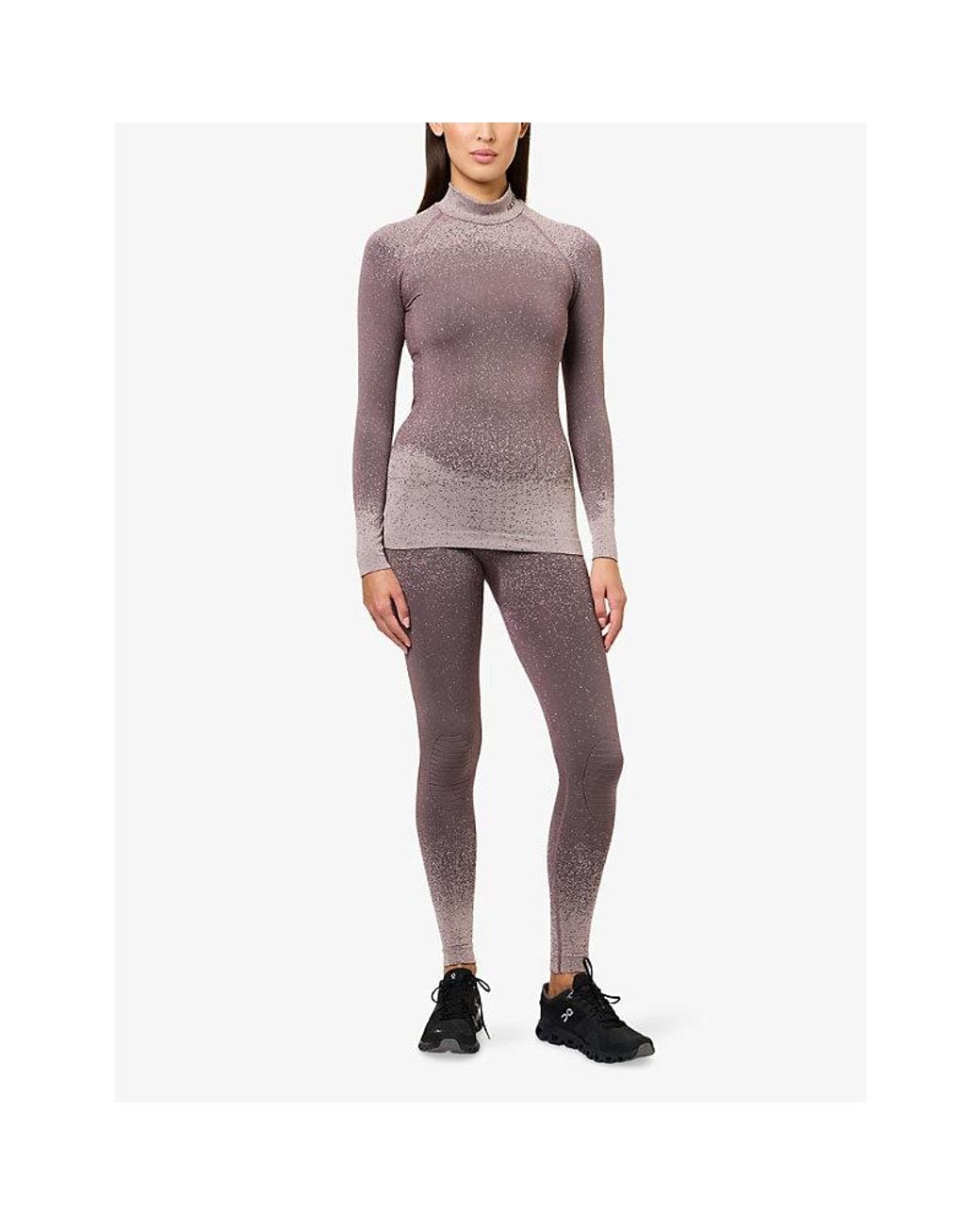 Falke Purple Maximum Warm Thermal Leggings