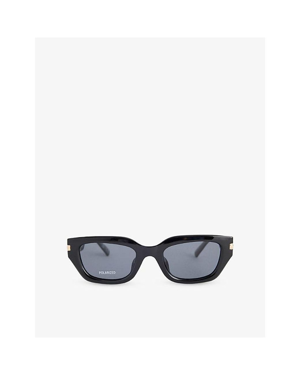Le Specs Blue Cubito D-Frame Acetate Sunglasses