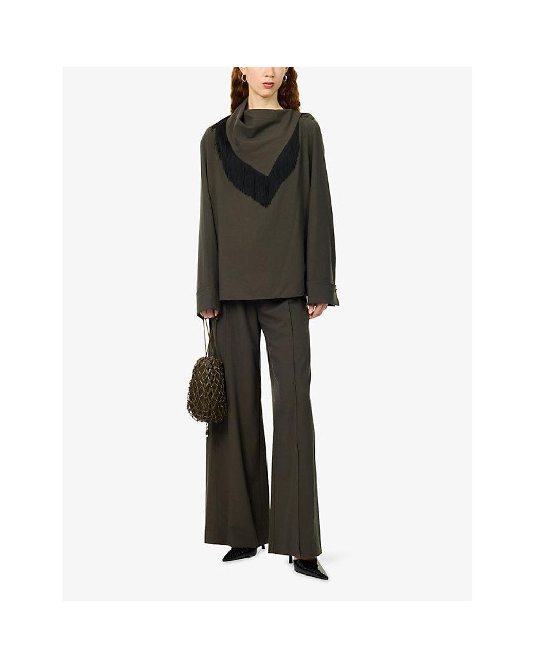 Camilla & Marc Brown Una Straight-Leg Woven Trousers