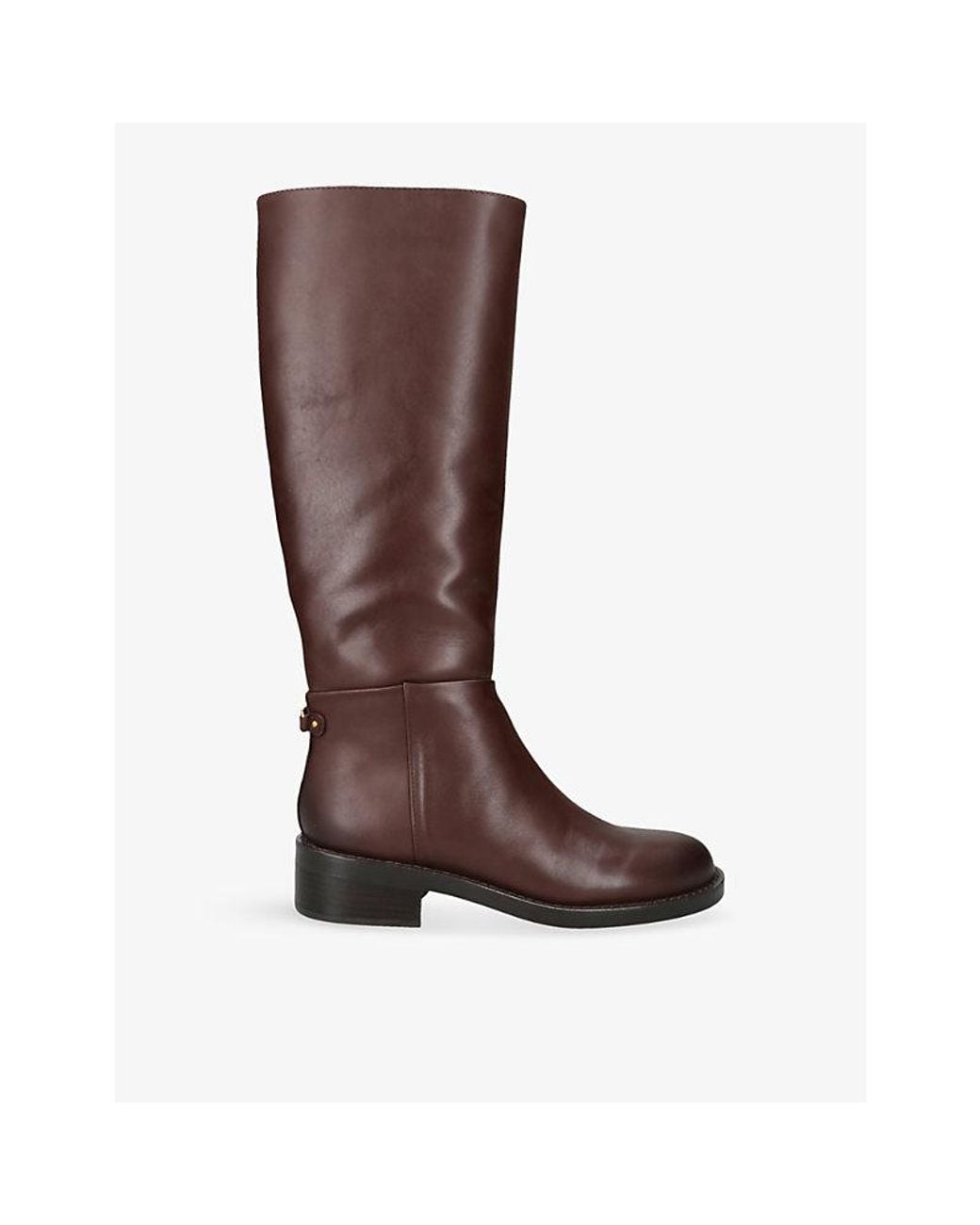 Sam Edelman Brown Milla Flat Leather Knee-High Boots